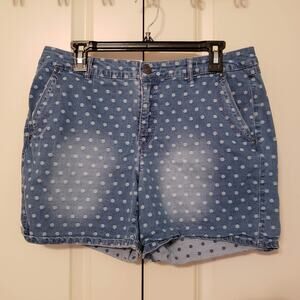 Gloria Vanderbilt Denim Polka Dot Shorts 12